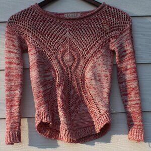 Pink Republic Open Knit Boho Statement Sweater Size 7 Girl